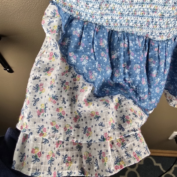 Loveshackfancy Aya Mini Dress Blue Large - Picture 5 of 16